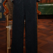 阔腿裤 休闲裤 黑色中国风九分裤 秋冬唐装 秋季 透气H 长裤