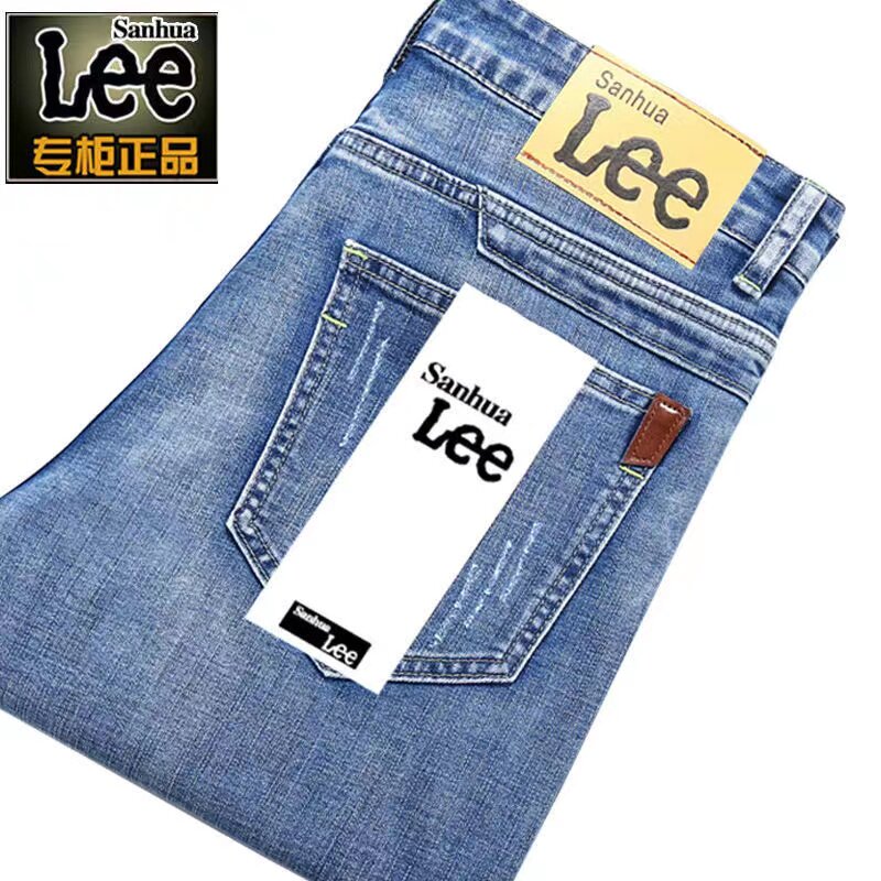 봄과 가을 두꺼운 청바지 남성 비즈니스 느슨한 스트레이트 캐주얼 탄성 높은 허리 내구성 내마 모성 바지 다목적 남성복