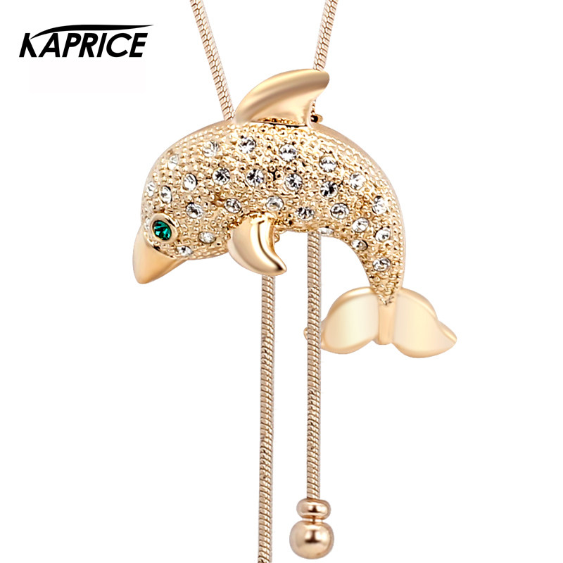 sweater chain have more cash than can be accounted for Versatile Autumn and winter the republic of korea Simplicity fashion Dolphin crystal Necklace Accessories clothes Pendant Jewelryin the Accessories/Fashion Jewelry, Necklace  category - from Buy2taobao.com to provide professional Taobao agent buy service