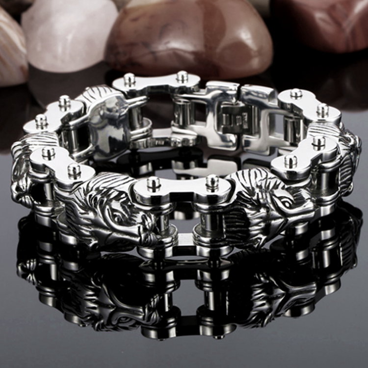 霸气男士钛钢高级感机车手链