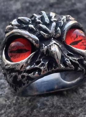 朋克风新款猫头鹰钛钢戒指