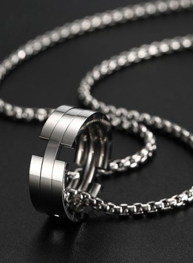 亲吻鱼男士钛钢时尚戒指