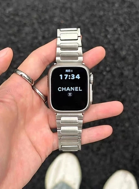 适用华为watch fit4/3代工字扣方格金属不锈钢三株FIT4pro高级