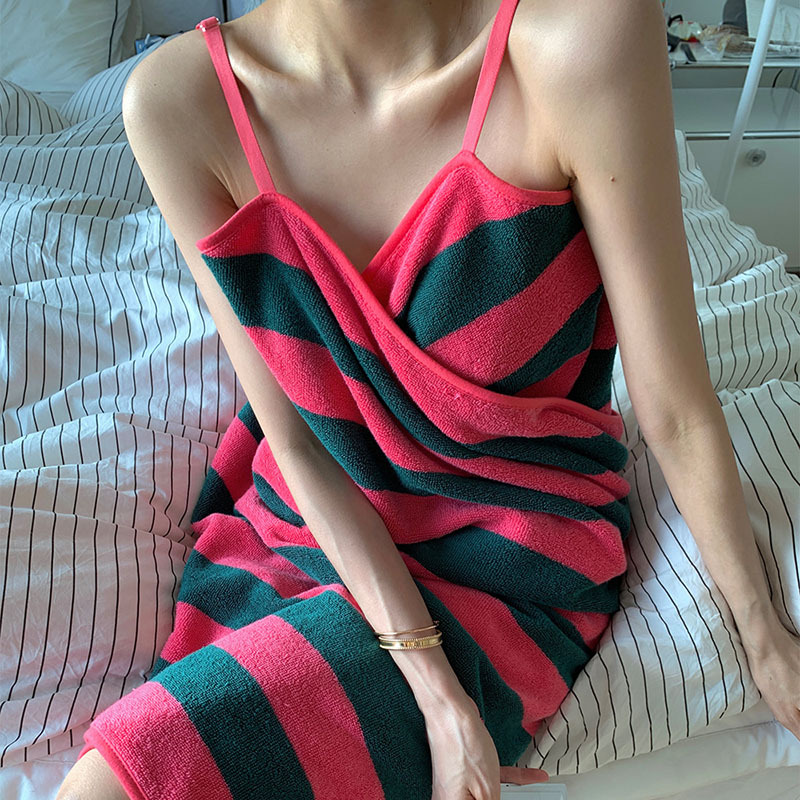 可穿戴浴巾裙睡衣女款2025新款浴袍浴裙夏季家居服纯棉纯御风春秋