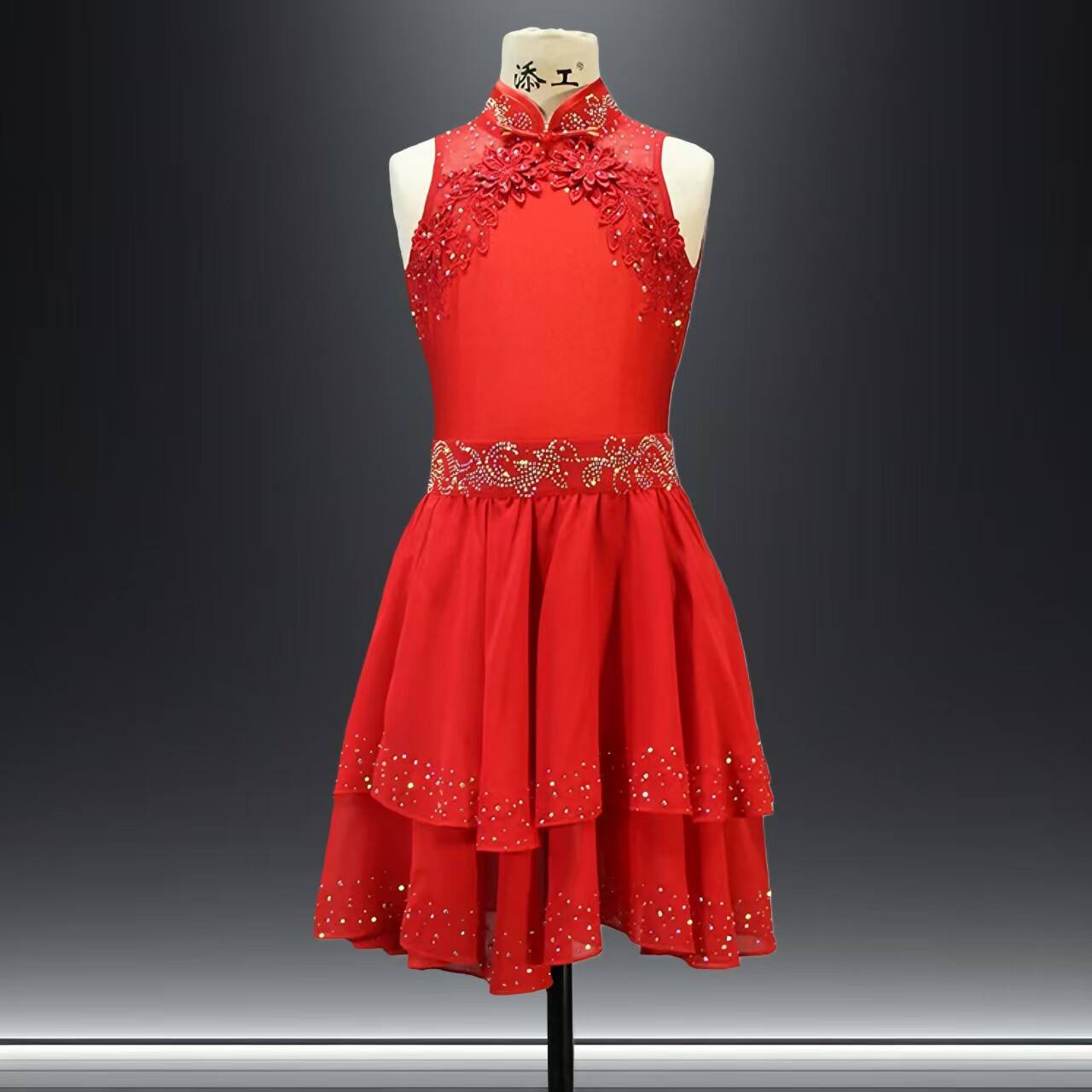 古典舞儿童中国风舞蹈服中国姑娘同款独舞演出服少儿比赛服装定制