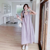 【现货】前后两面穿香炉紫烟宽松牛仔背心裙8128-P130控188，女装连衣裙，2C137