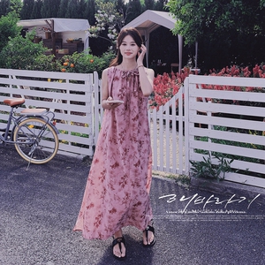 【现货 买家秀已更新】粉黛花序 系带度假背心裙 8126-P115-K168图片