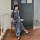 【现货】水墨扎染灰色T恤半裙套装8124-P125控178，女装套装/套裙，2C137