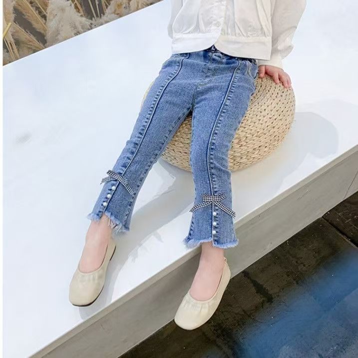 女童韩版牛仔裤春秋牛仔裤