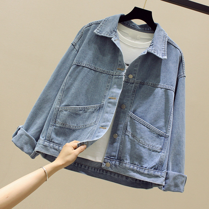 欧洲站春季牛仔短外套设计感小众宽松女装2025年新款原宿休闲上衣,女装/女士精品,短外套,淘宝优惠券,粉丝福利购,淘宝优惠卷