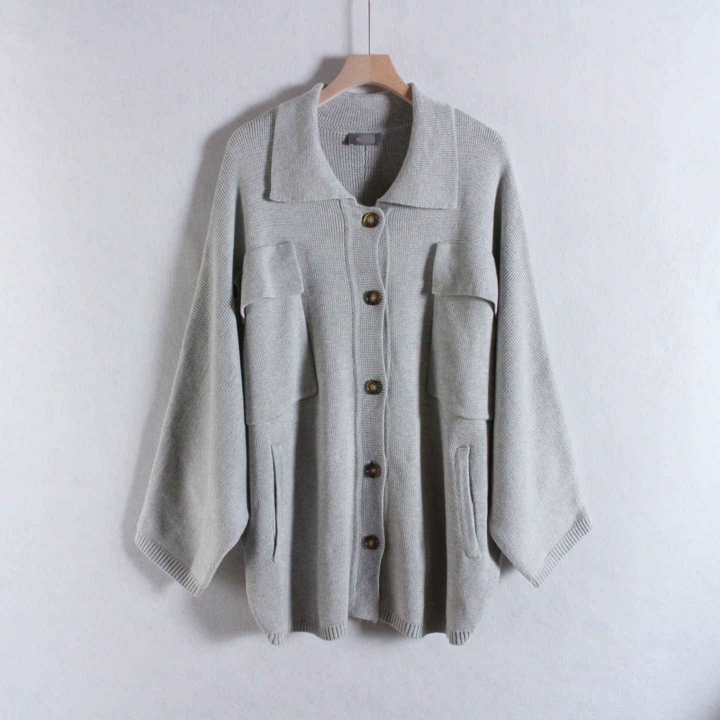 外贸奥大力亚单sus*n女装 宽松大码针织开衫V领蝙蝠袖罩衫外套秋