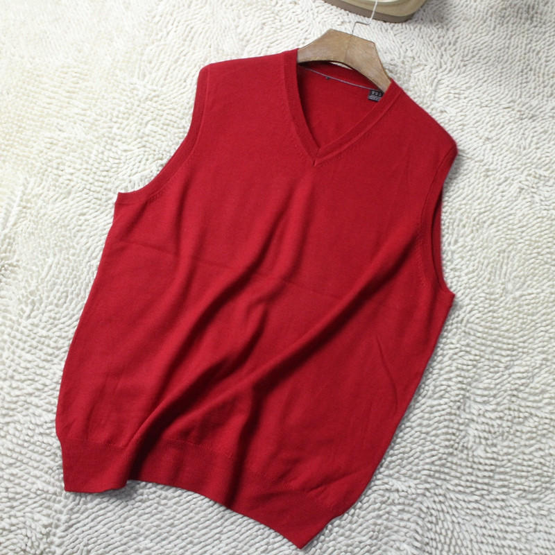 外贸单美力诺羊毛针织背心舒适