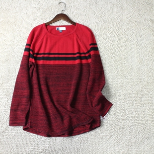 纯棉针织衫 OTT 大码 女装 圆领套头上衣 米国单 春秋插肩长袖 KARE