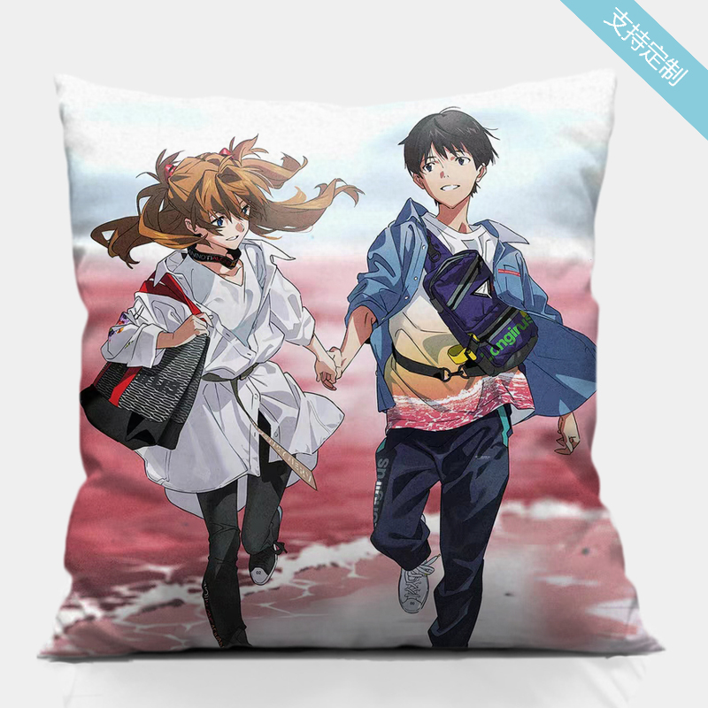 eva新世纪福音战士长发绫波丽cos漫画周边手办抱枕头靠背定制礼物