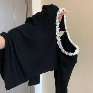 女童长袖T恤秋装新款宝宝花边领打底衫内搭2儿童时髦百搭外穿上衣