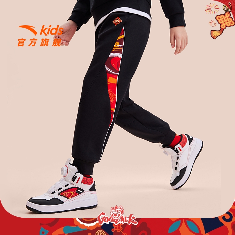 安踏儿童加绒裤子新年款运动长裤