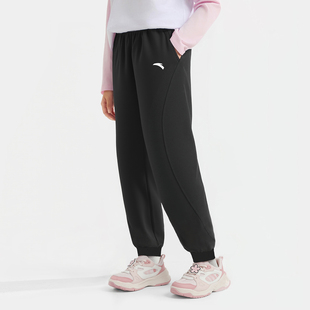 2026春季 子针织运动长裤 新款 宽松春装 安踏儿童装 休闲卫裤 女大童裤