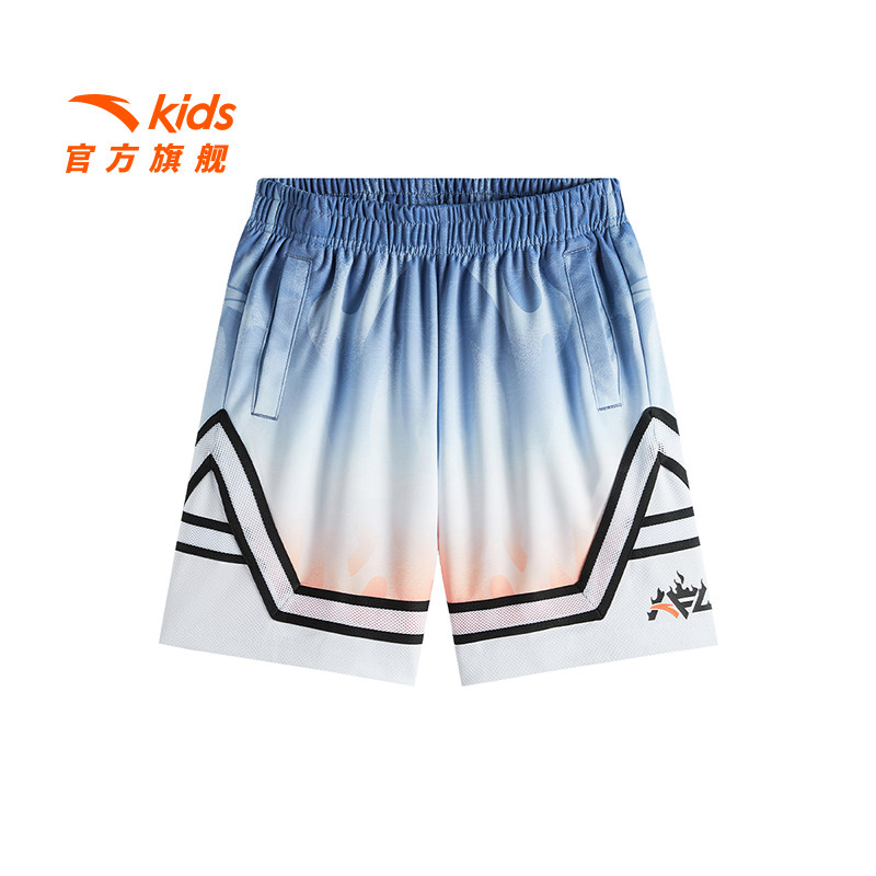 安踏儿童男大童针织五分裤2026上新款透气舒适中大童速干篮球短裤