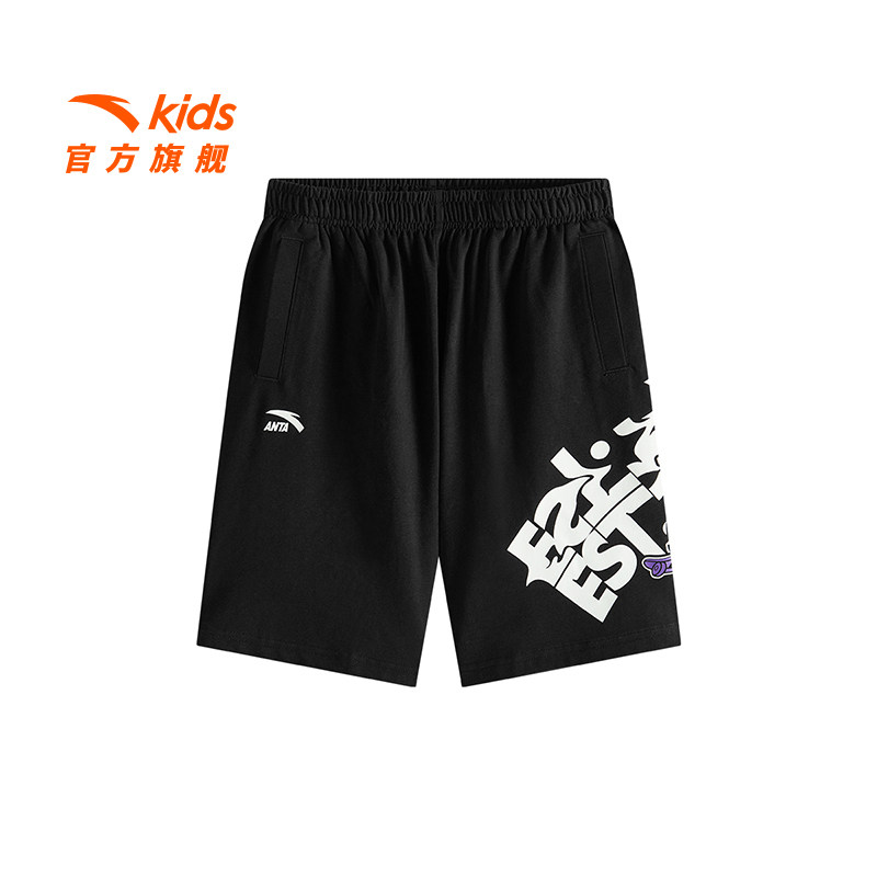 安踏儿童男大童针织五分裤2026夏季新款透气舒适百搭中大童短裤潮