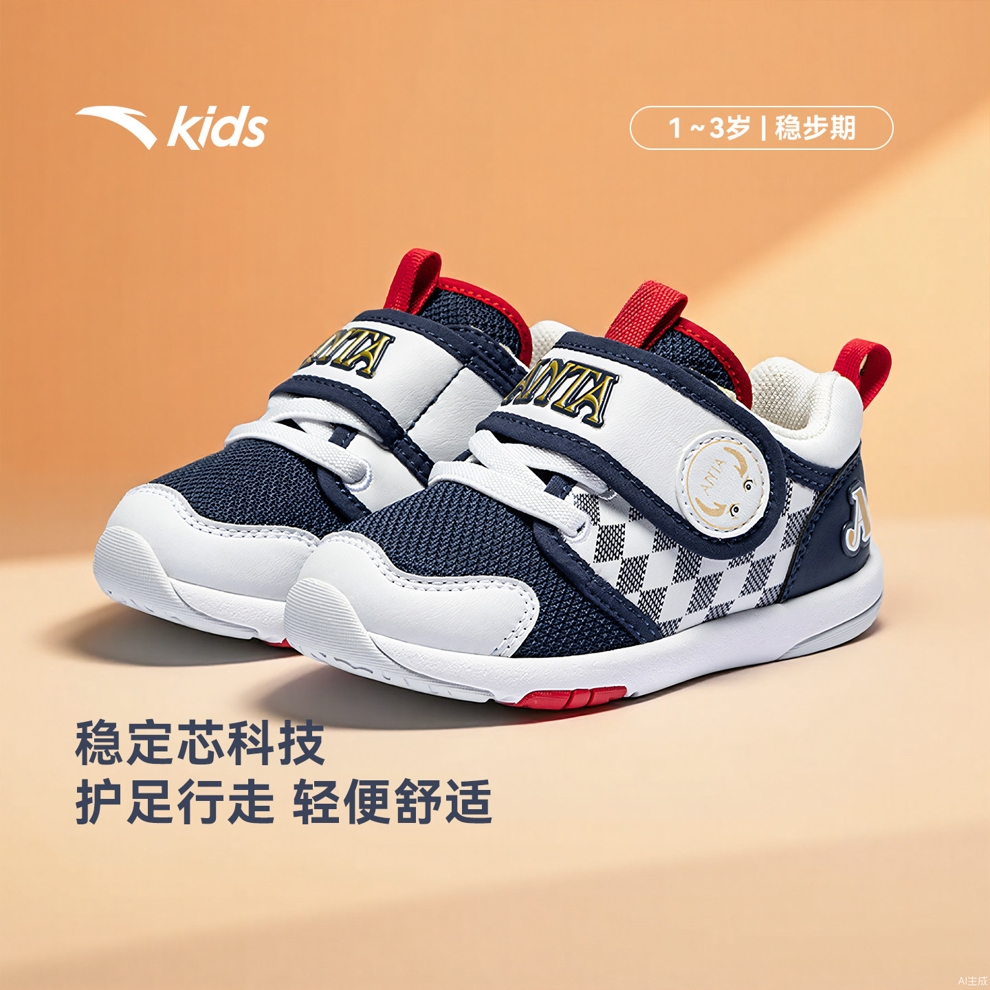 稳稳不倒翁 | 安踏学步鞋冬鞋新款婴幼儿鞋男女宝宝室内鞋童鞋