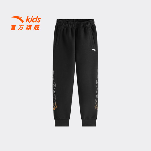 安踏儿童男大童针织运动长裤