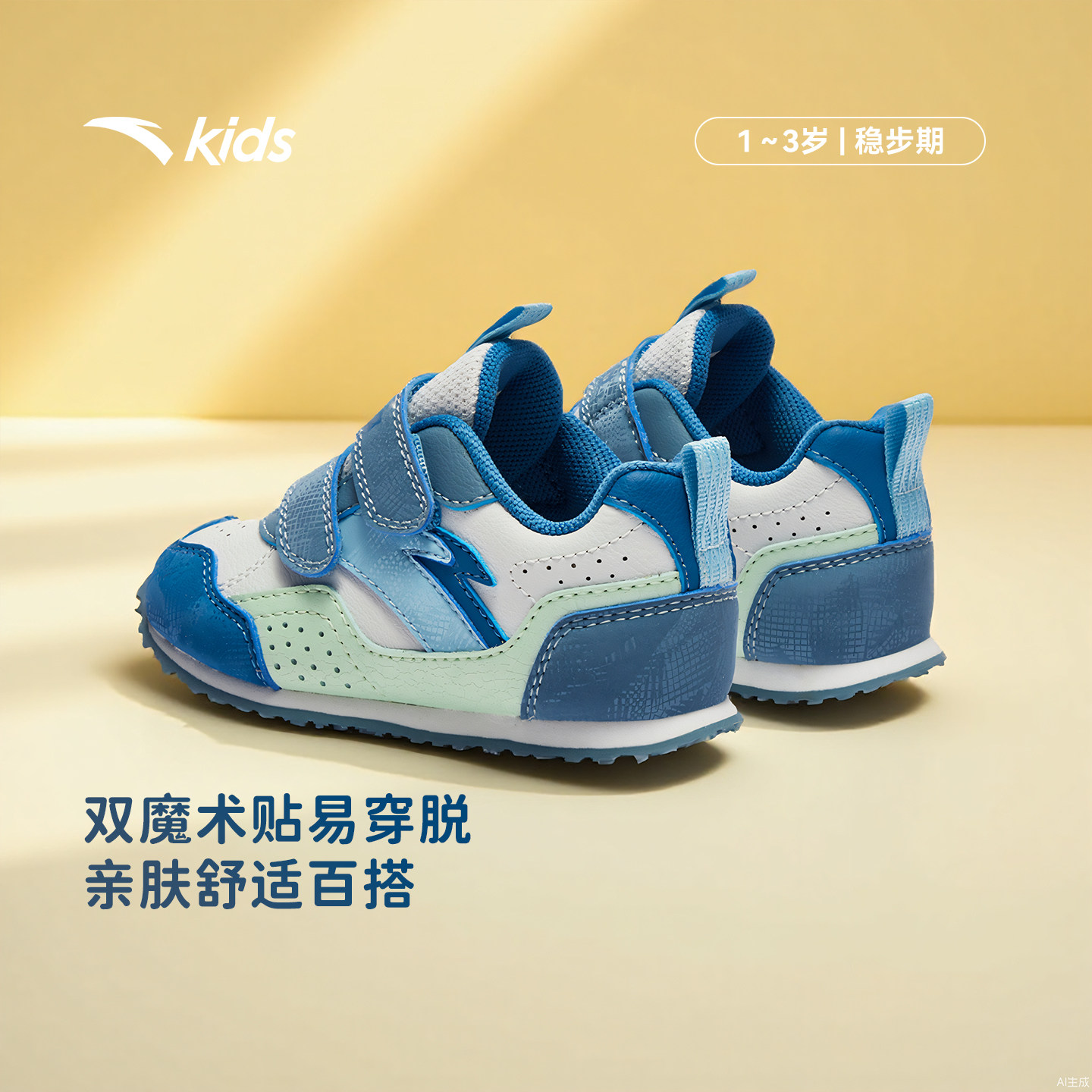 安踏学步鞋二阶段秋冬新款男女宝宝鞋子室内鞋幼儿园鞋儿童运动鞋