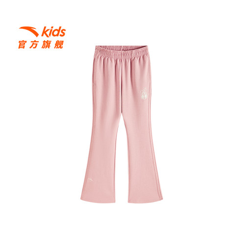 安踏儿童女小童针织运动长裤