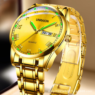 跨境全自动机芯手表男士日历防水夜光潮商务非机械表厂家