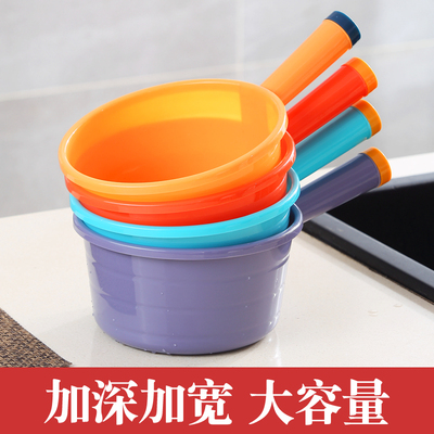 厚塑料水勺春暖花童洗头