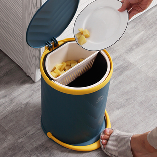 垃圾桶家用带盖厨房客厅厕所卫生间手按脚踏大容量垃圾筒轻奢纸篓