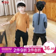 Missiguo boy 2019 mùa xuân mới áo sơ mi đáy dài trẻ em Áo phông dài tay phiên bản Hàn Quốc của quần áo trẻ em từ bi - Áo thun