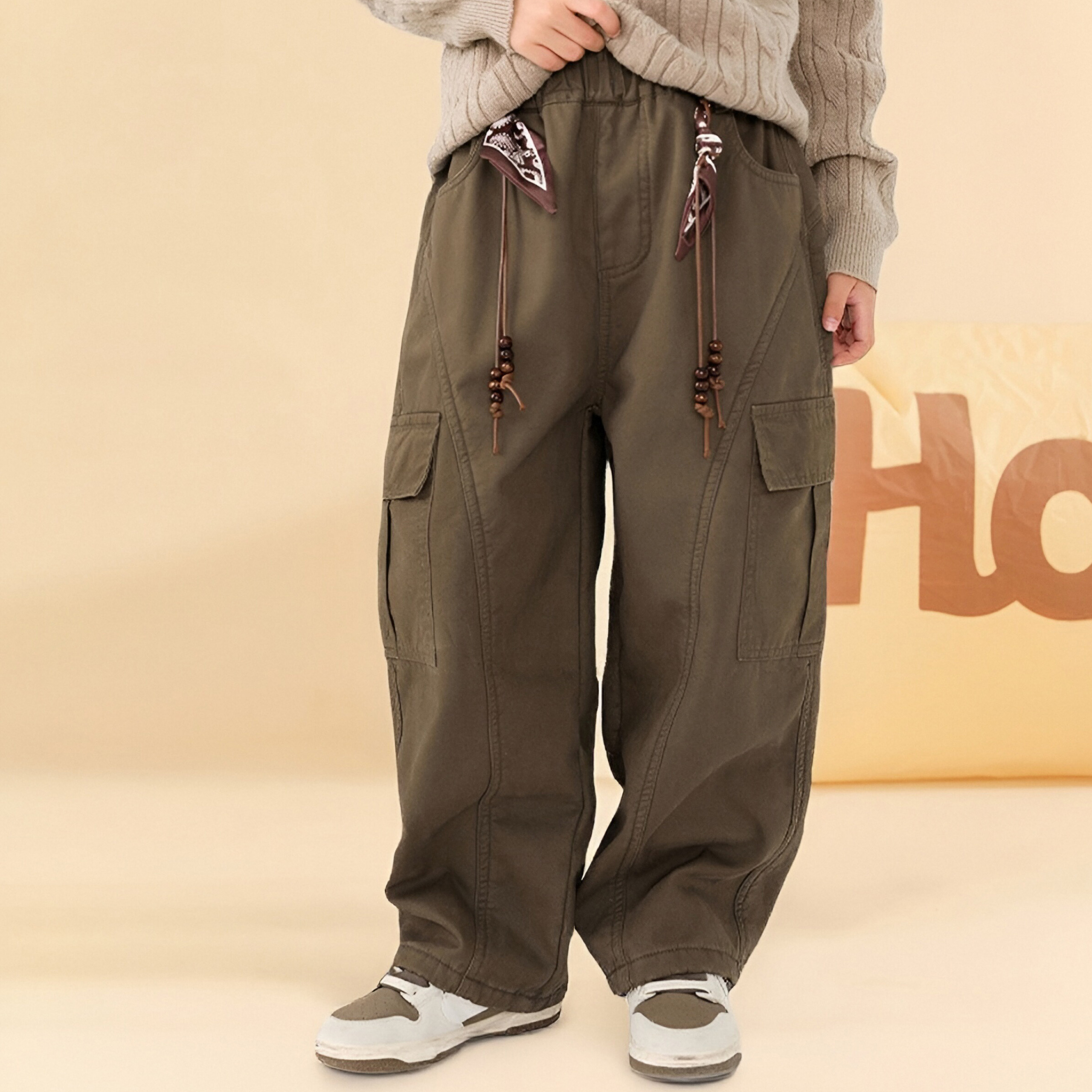 【全棉、直筒】米西果休闲裤