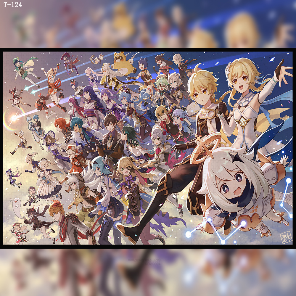 原神1000片木质拼图益智拼图