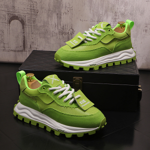 阿甘鞋男鞋子2023夏季新款打孔透气休闲鞋时尚百搭小白鞋男老爹鞋