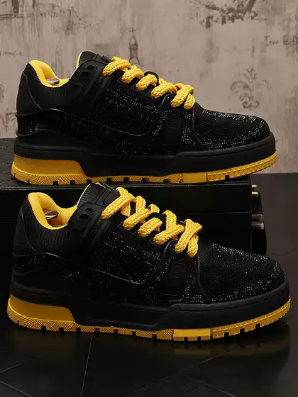 Trendy Brand Rhinestone Men's Shoes, Fashionable and Unique Casual Shoes, 2025 New Trendy Men's Sneakers, Stylish and Versatile Men's Loafers