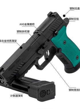 FB腐败玩家M17-AXG铝合金手柄-N级配置p320不可发射玩具激光模型