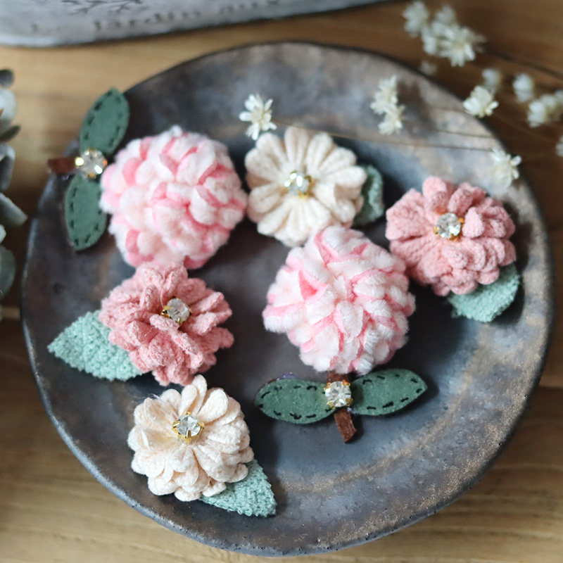 高级感立体花玫瑰花服装鞋子装饰手工diy材料发饰包儿童玩偶配饰