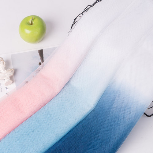 网纱布料渐变纱布纱裙美甲diy