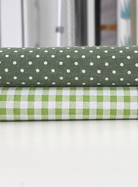 桌布布艺现代简约棉麻餐桌布绿色格子书桌 ins学生长方形茶几台布