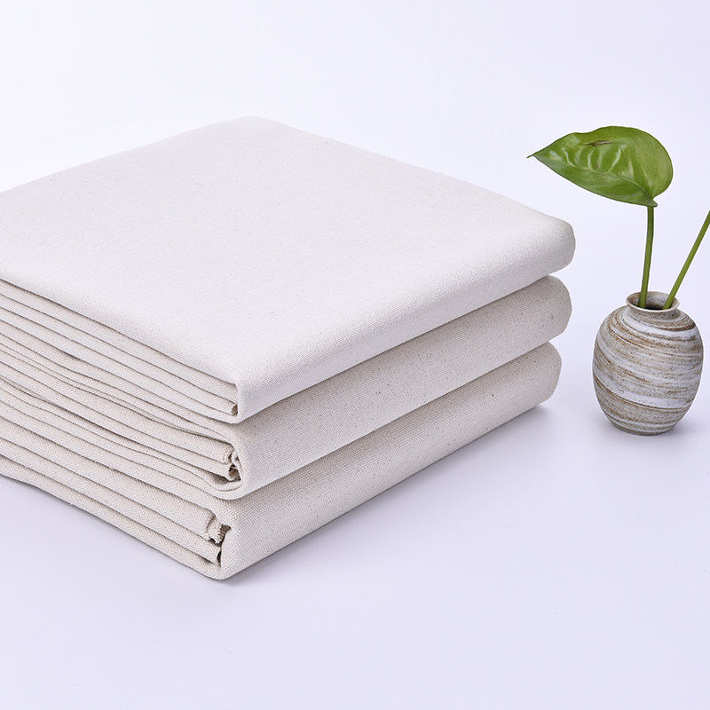 白布白胚布 diy手工棉麻布料扎染布料原单棉花本色棉布胚布厚帆布