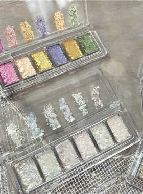 布灵泥闪粉美甲网红固态仙女布灵泥云锦爆闪冰透偏光欧泊指甲装饰