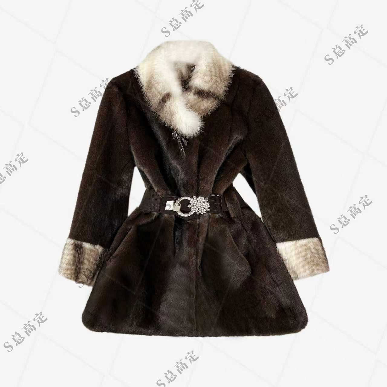 NIMOSHI高定中长款外套冬季新款法式高奢重工拼接设计气质D0150