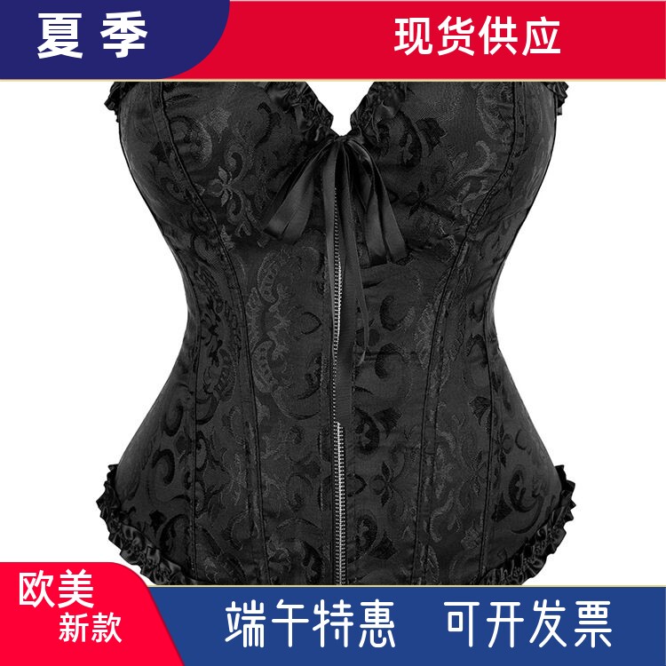 欧美拉链收腰显胸酒吧款