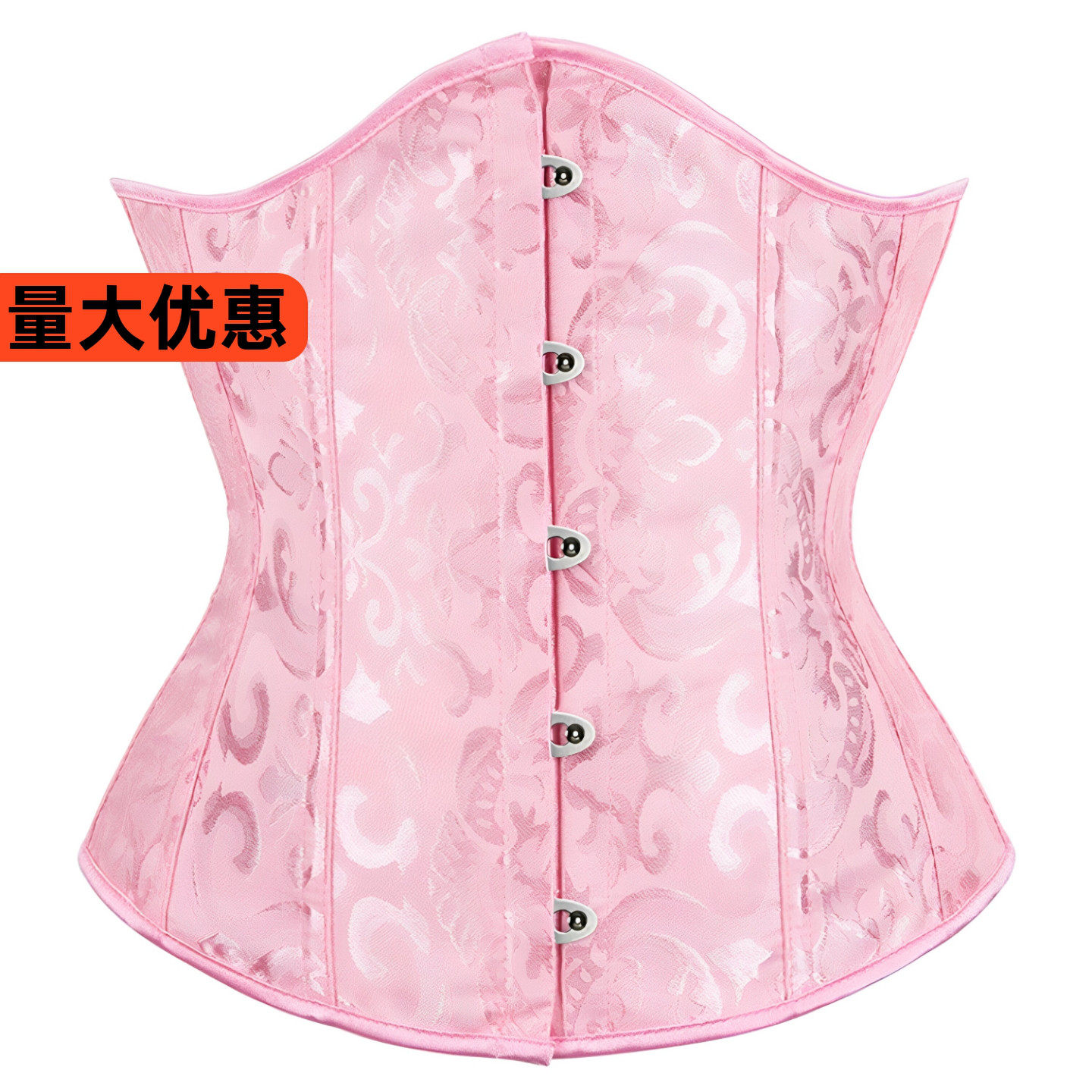 鱼骨胸衣女款束胸欧美宫廷束身衣提花短款马甲婚纱内衣 corset