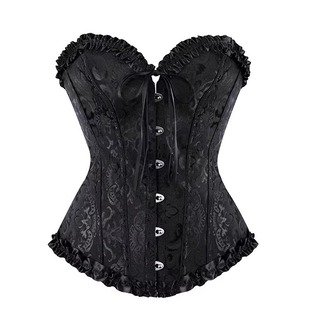 宫廷塑身衣美体上衣无肩带收腹修身 显瘦性感蕾丝花边鱼骨马甲胸衣