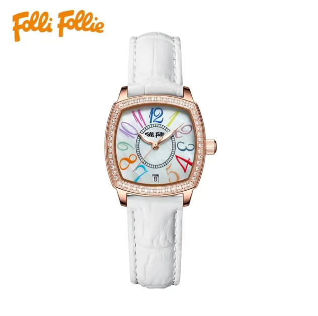 FolliFollie新款酒桶形石英手表