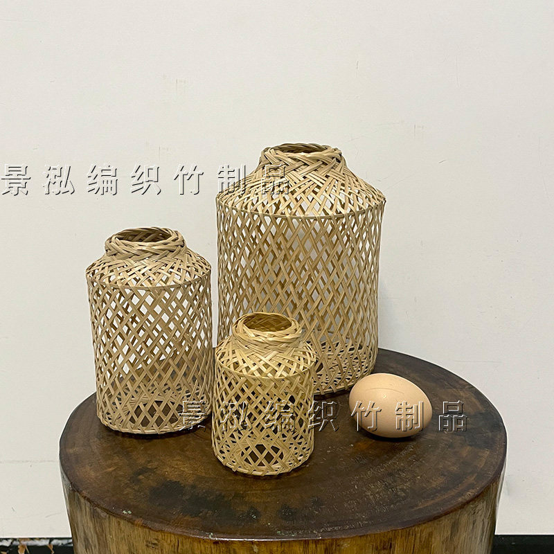 手工竹编中式复古灯笼婚庆摆件