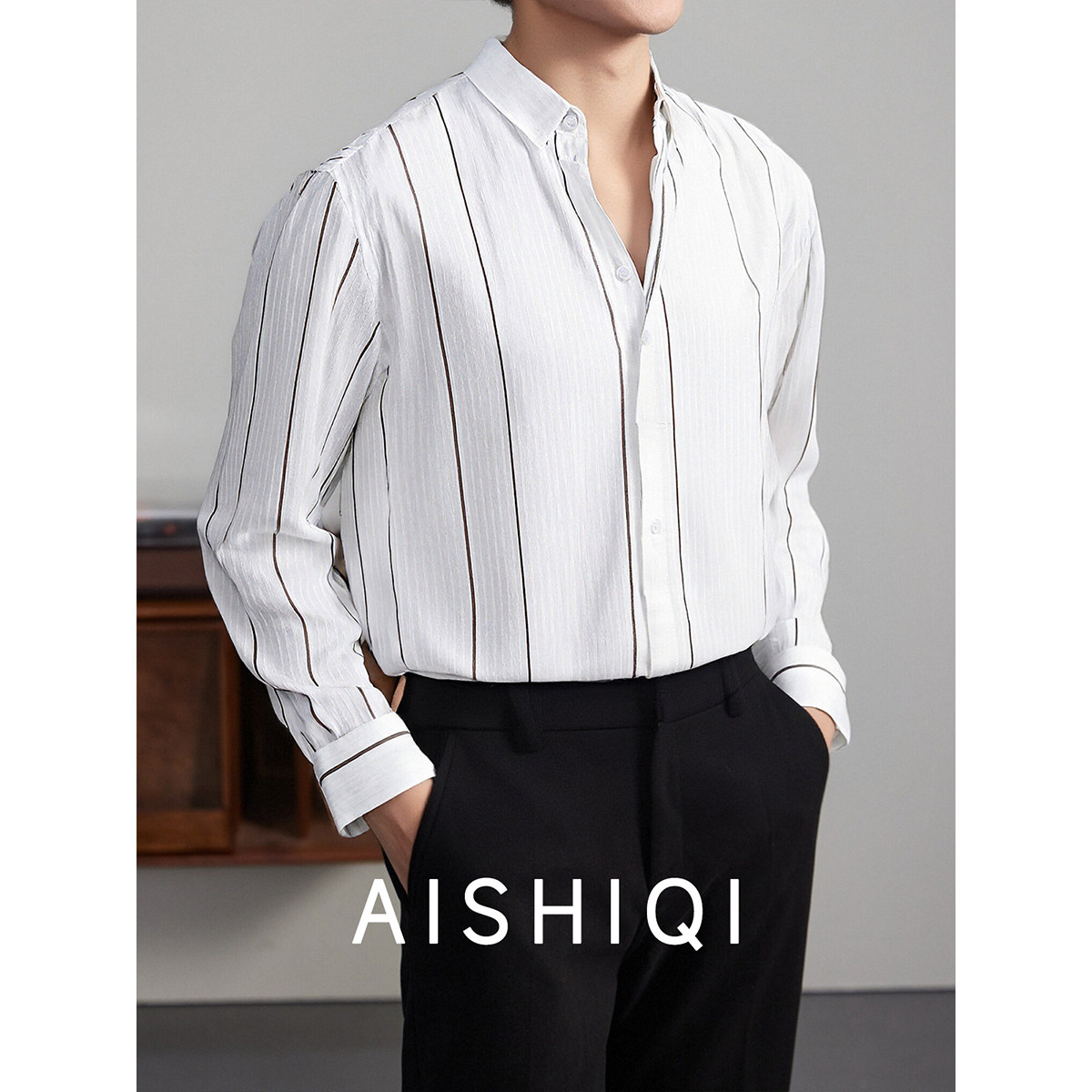 长袖时尚休闲免烫秋冬新款衬衫