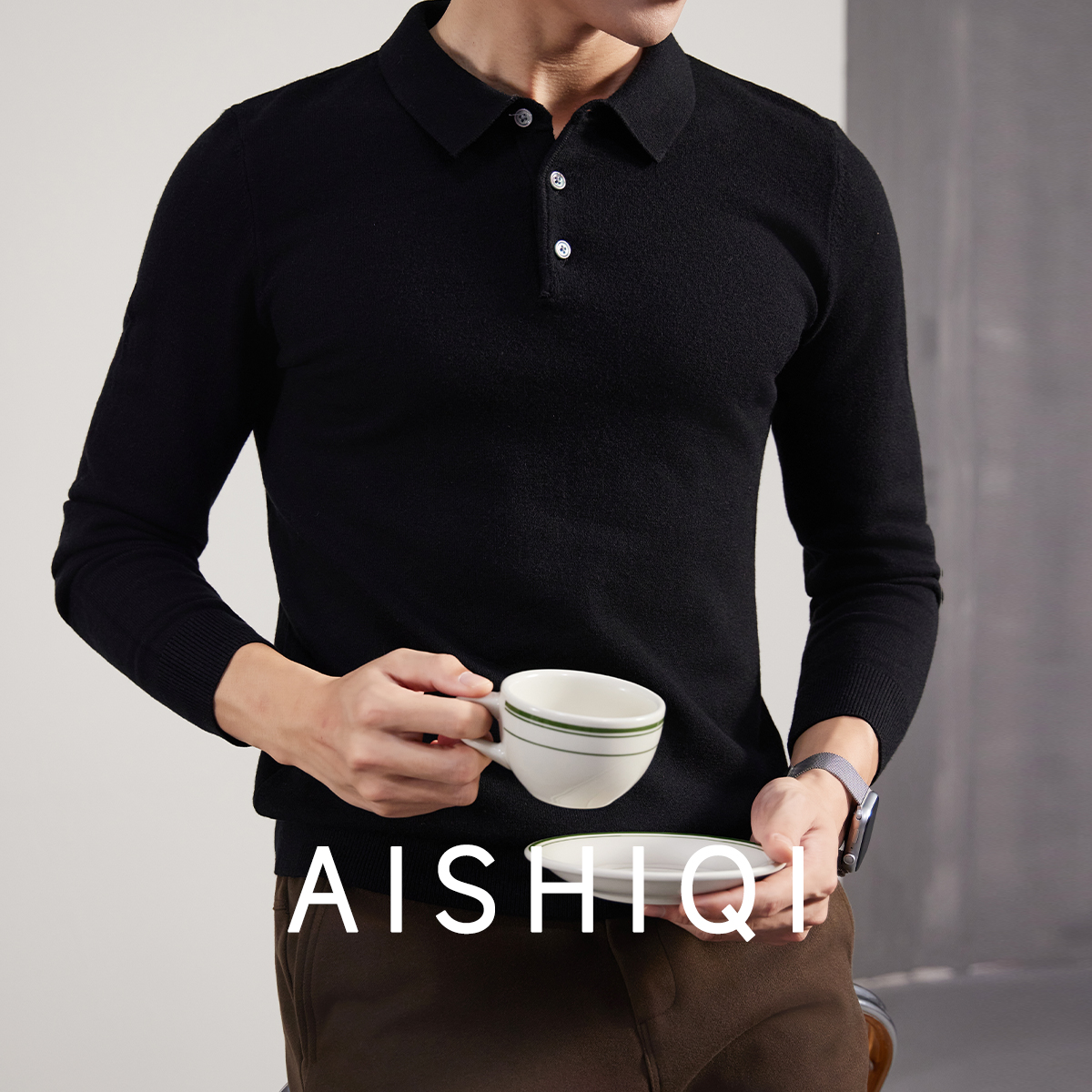 毛衣男冬季羊毛高级感老钱风痞帅