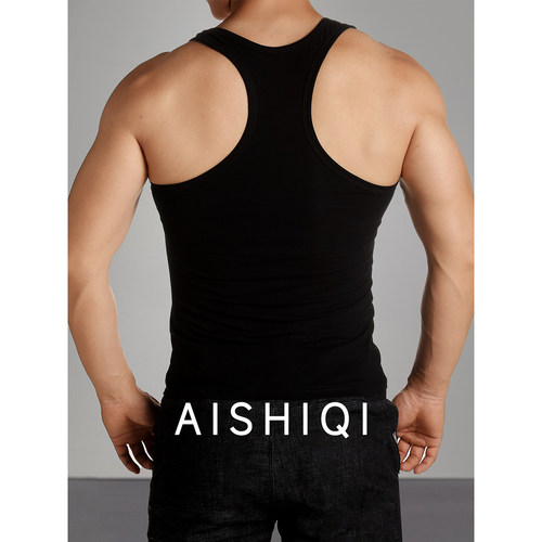 秋冬打底衫男士修身纯棉无袖背心